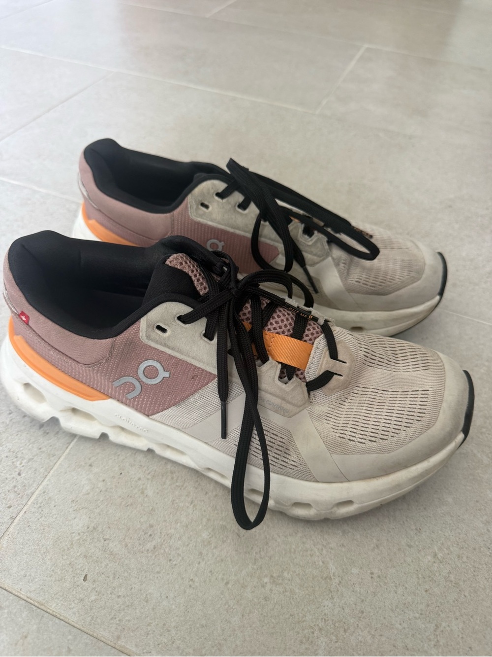 On Running Women's Sneakers in Beige, Pink and Orange